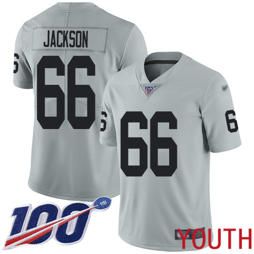 Oakland Raiders Limited Silver Youth Gabe Jackson Jersey NFL Football #66 100th Season Inverted Legend Jersey->women nfl jersey->Women Jersey